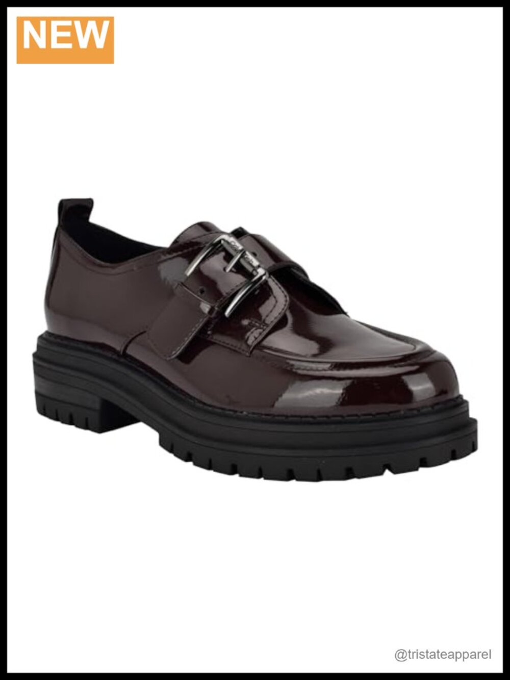 Slip-On Loafers with Buckle Strap Almond Toe Casual Walking